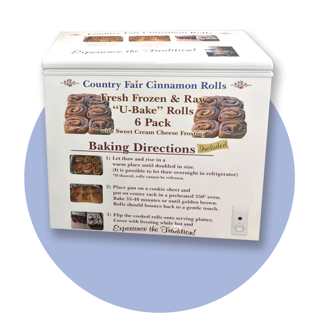 Cinnamon roll U bake freezer